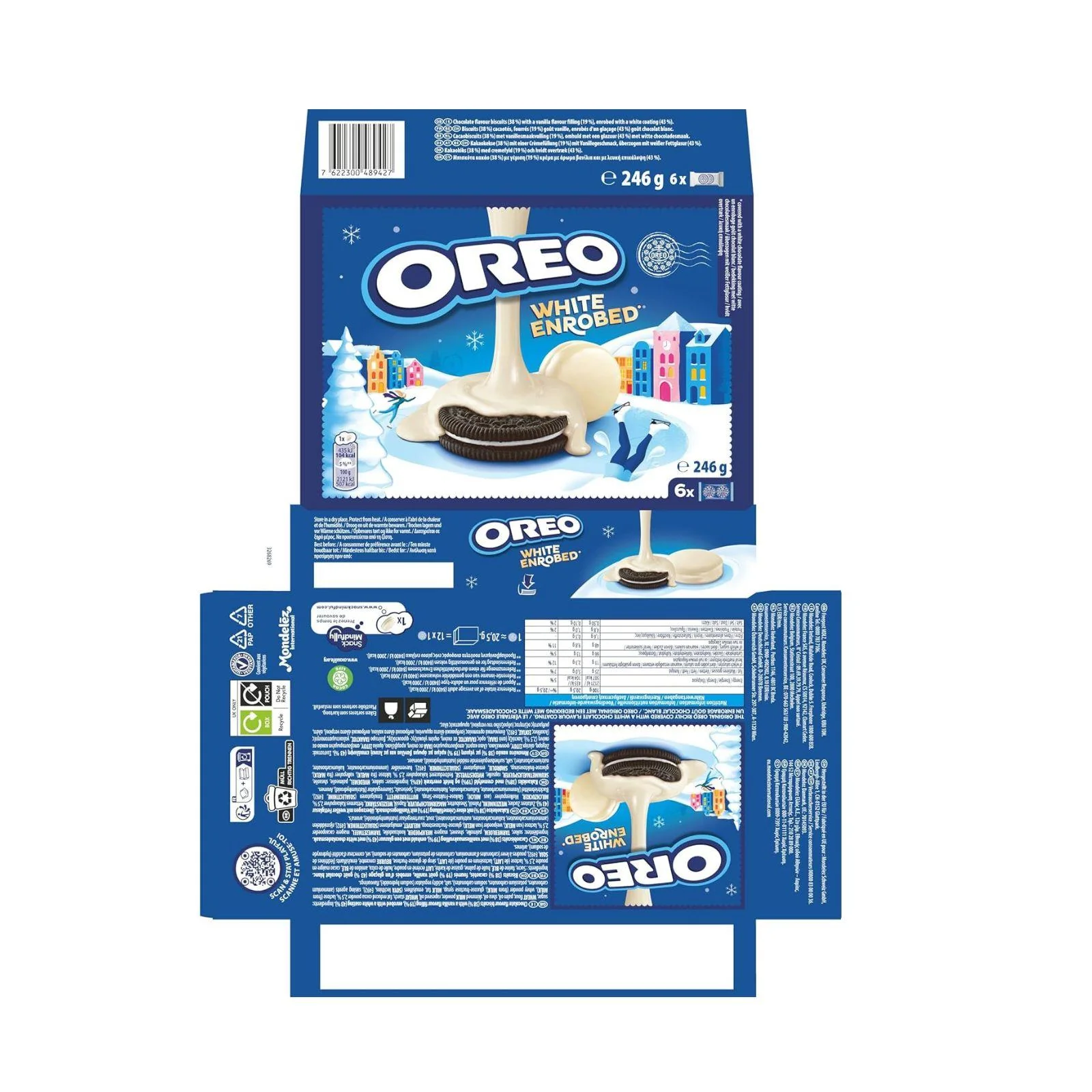 10x OREO Covered White Chocolate Biscuits, 246g - Image 3