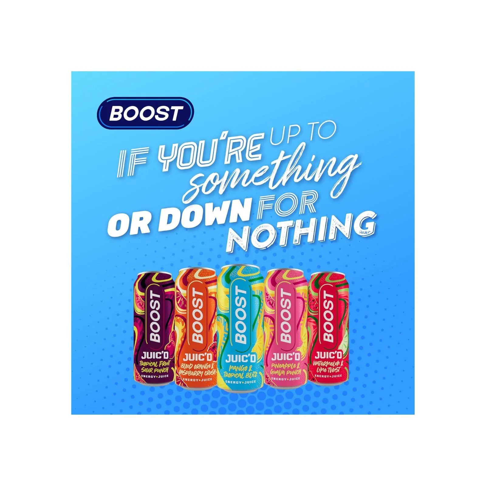 12x Boost Energy Juic'd Mango & Tropical Blitz 500ml - Image 3