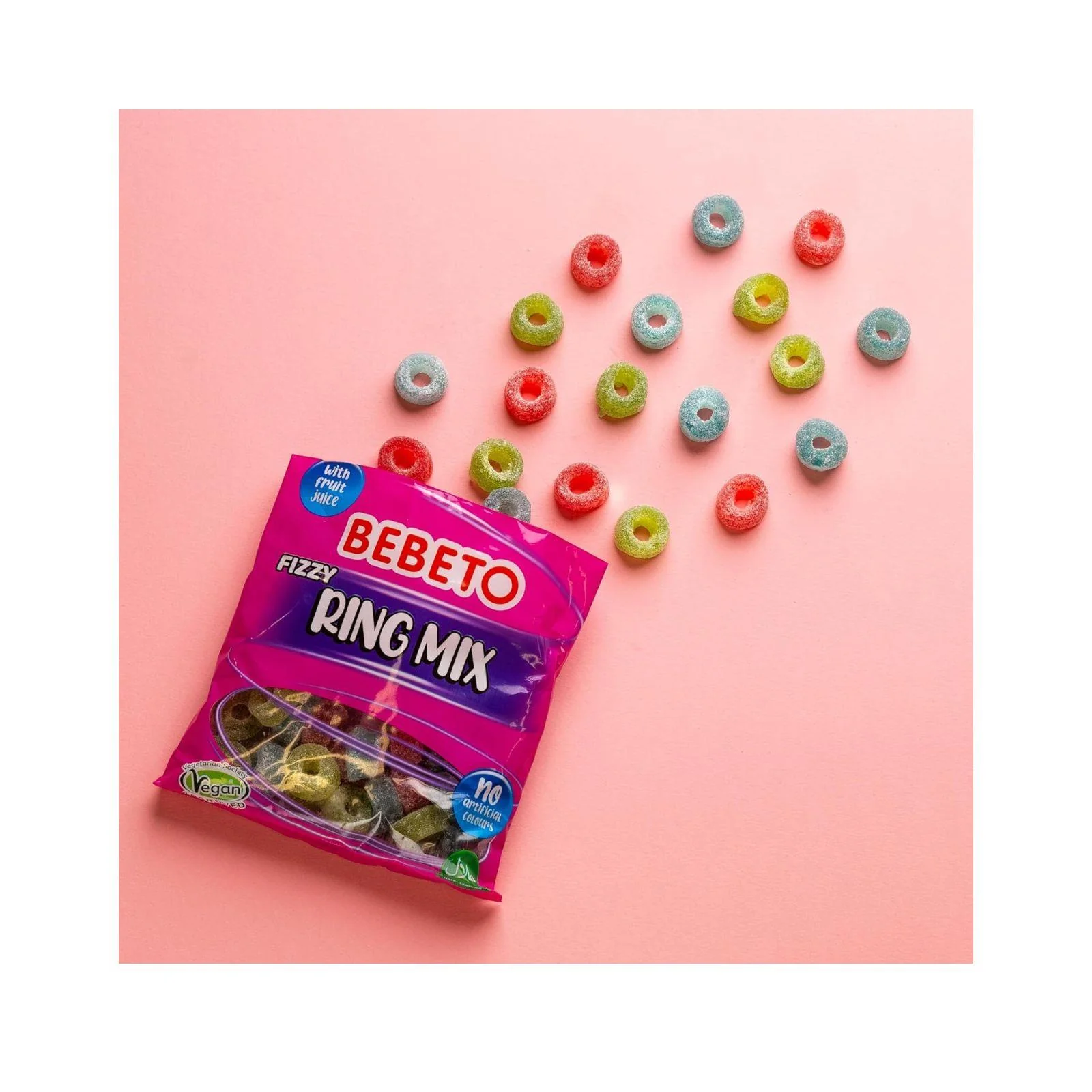 Bebeto Fizzy Ring Mix 150g (Box of 10) - Image 4