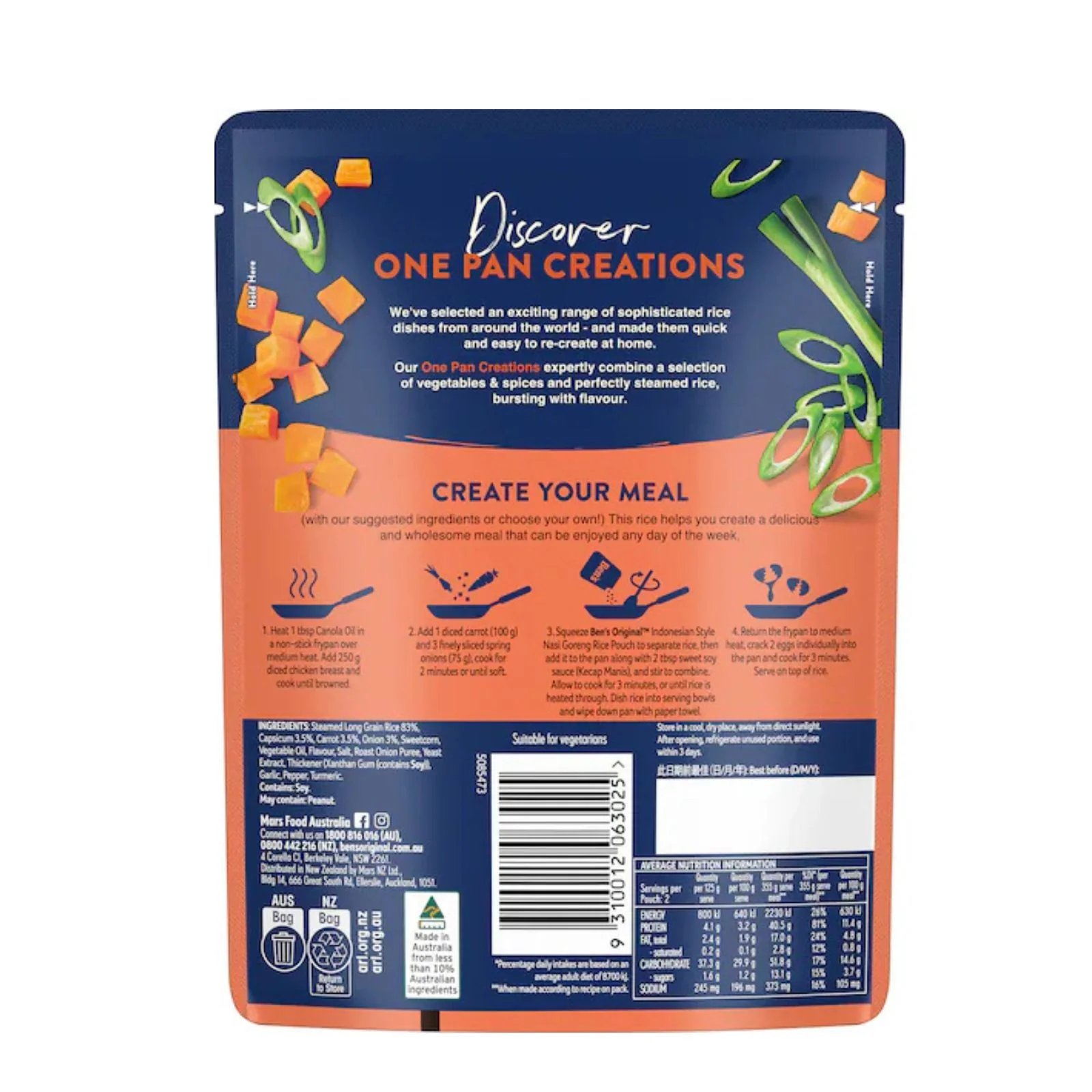 Ben's Original One Pan Creation Indonesian Style Nasi Goreng 250g (Box of 6) - Image 2