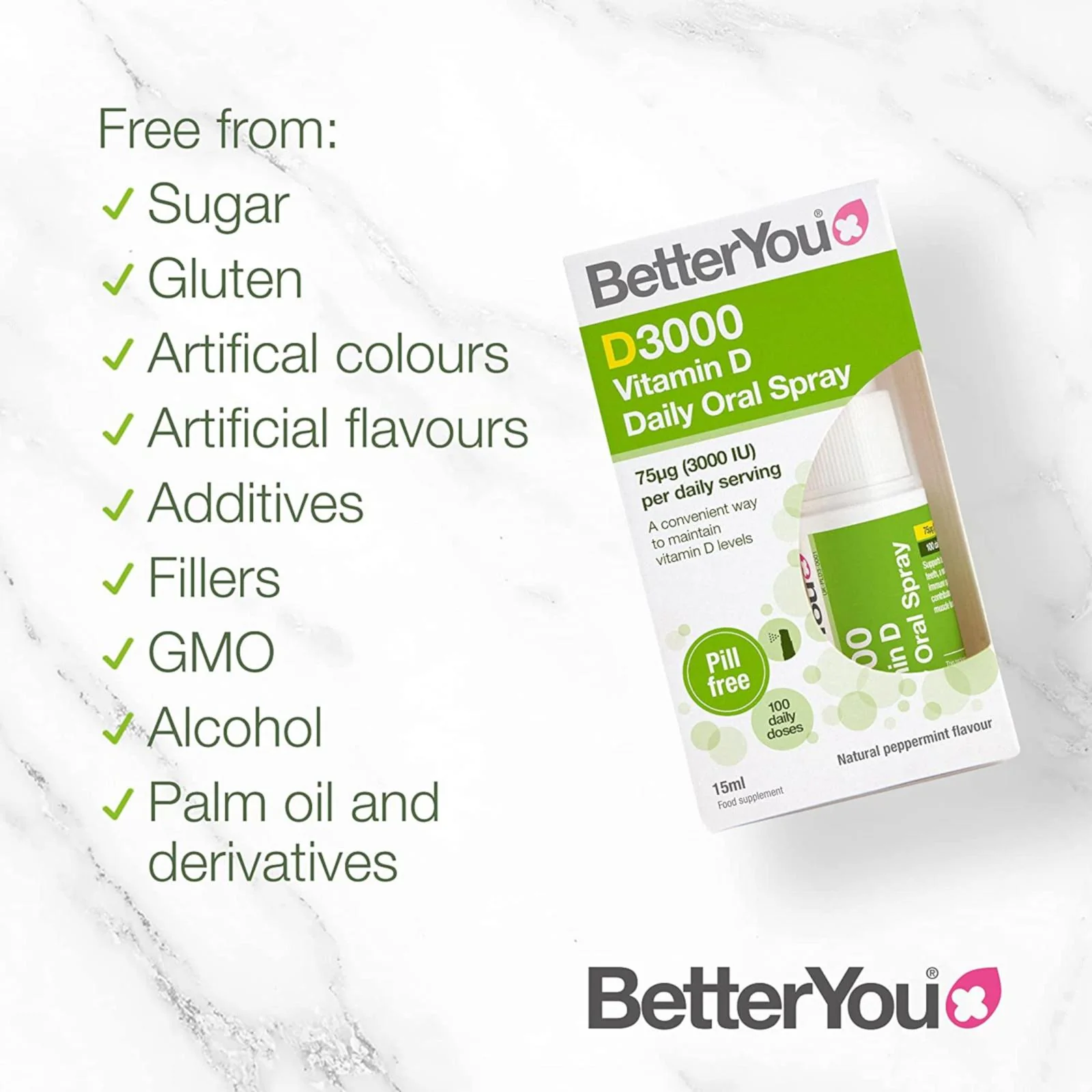 Better You D3000 Vitamin D Daily Oral Spray 15ml - Image 3