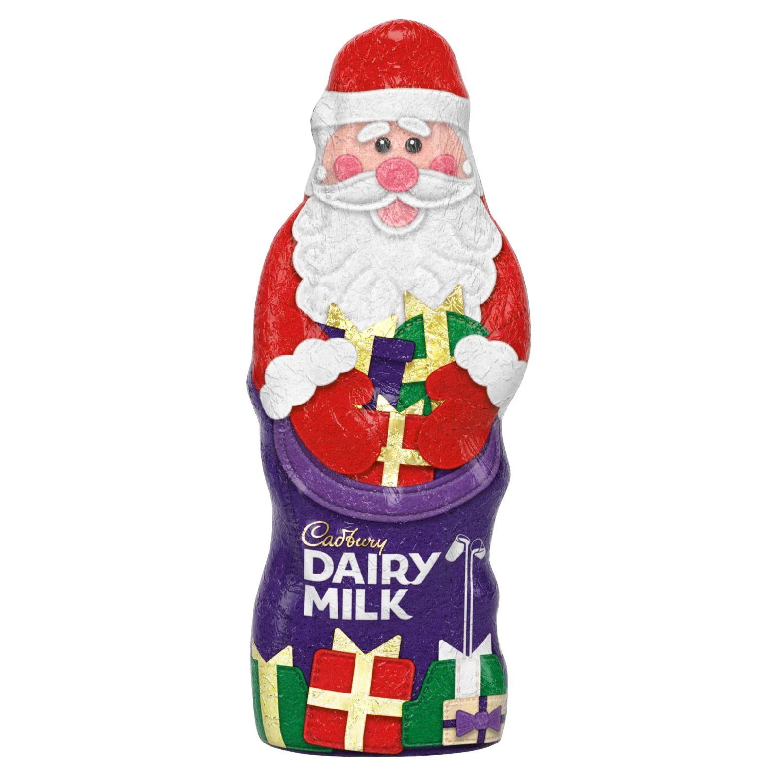 Cadbury Dairy Milk Hollow Santa, Christmas Chocolate, 100g (Box of 8)