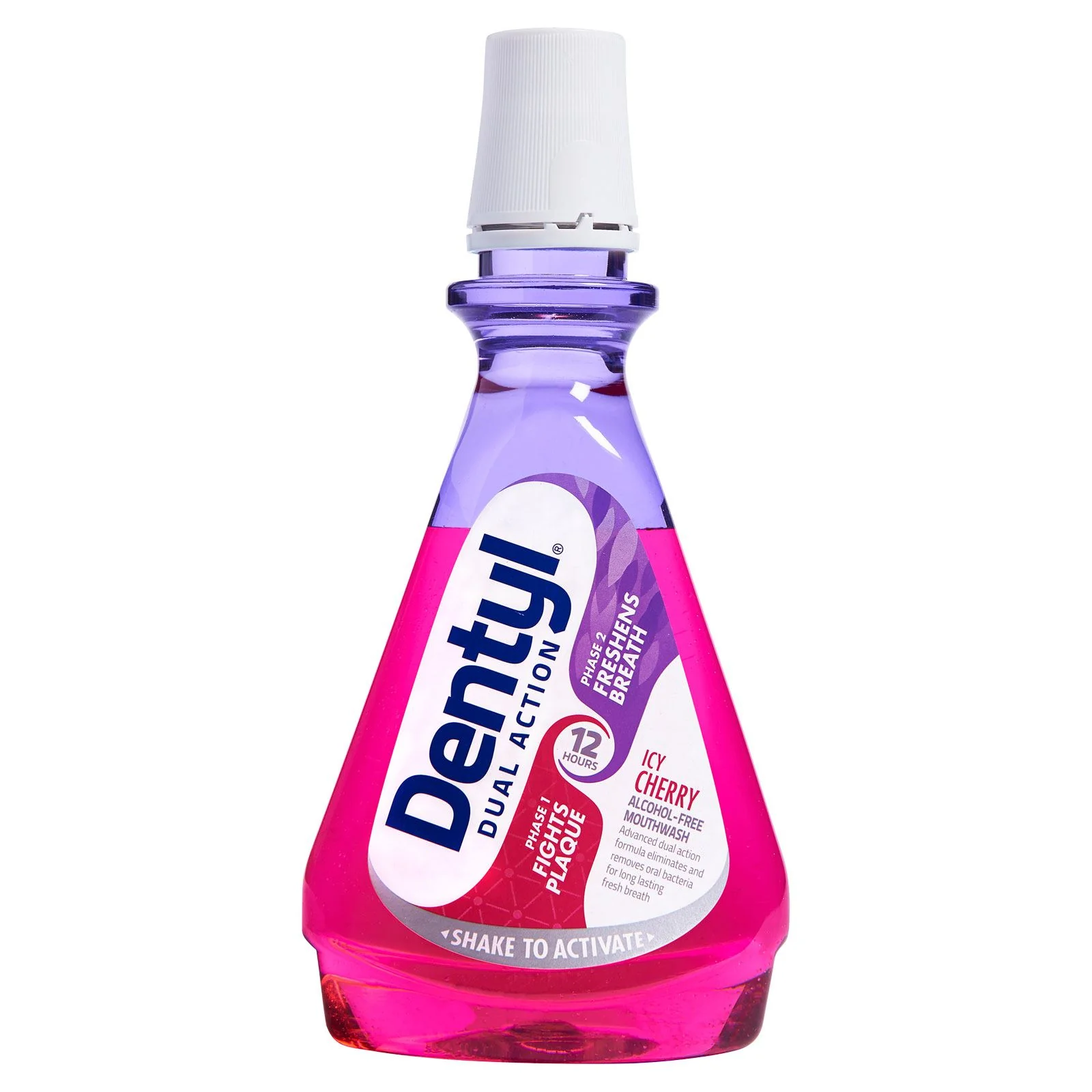 Dentyl Dual Action CPC Mouthwash, 12hrs Fresh Breath & Total Care, ICY Cherry, 500 ml