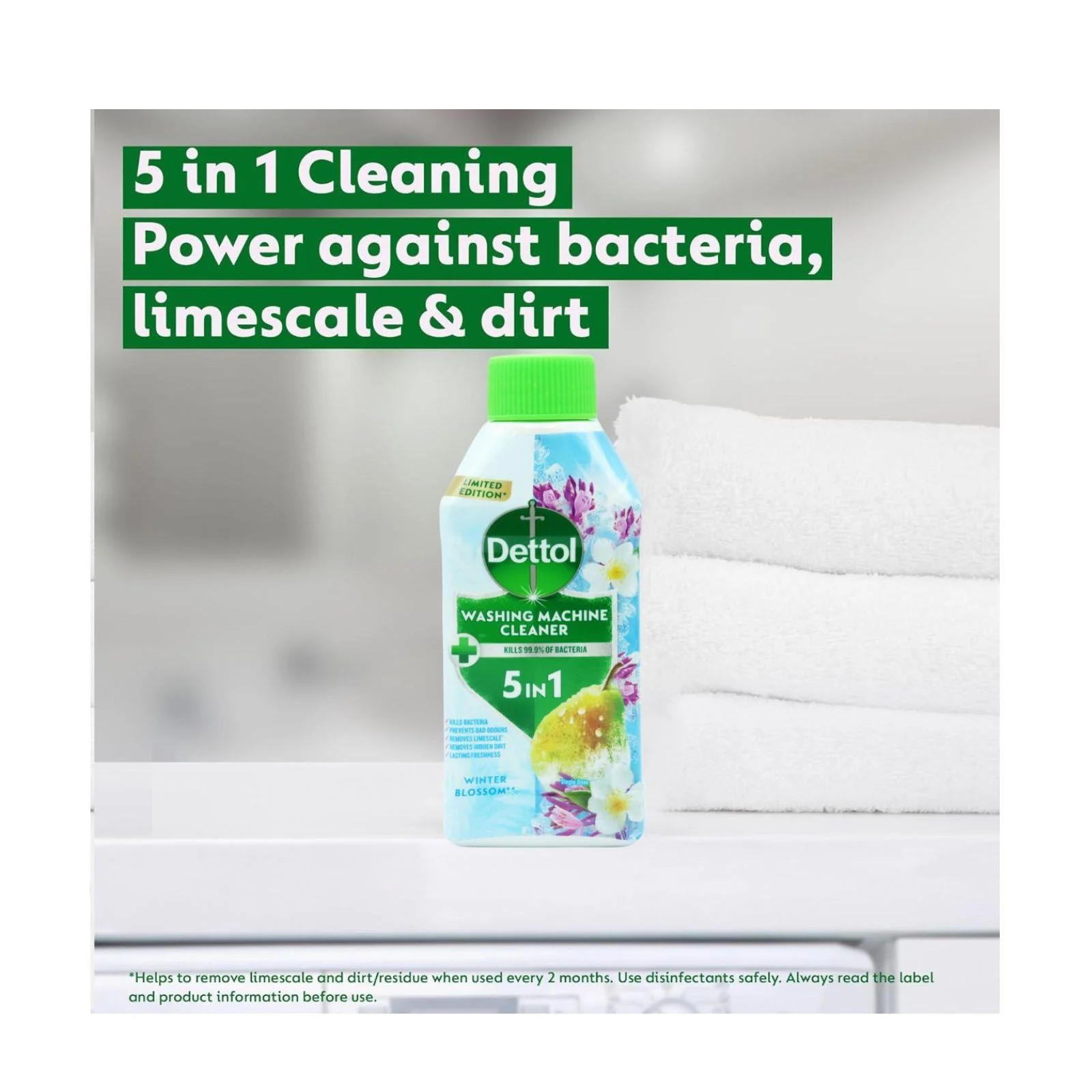 Dettol Antibacterial Washing Machine Cleaner Winter Blossom 250ml - Image 5