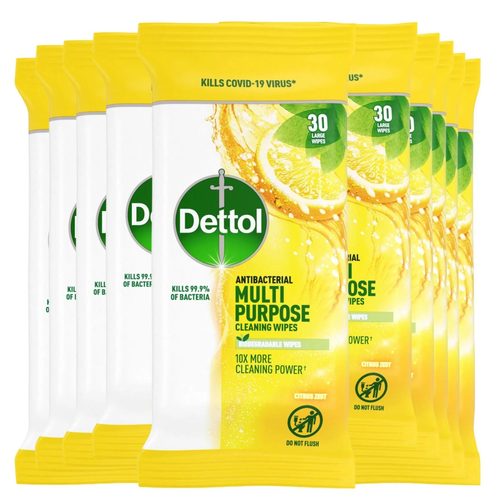 Dettol Multi Surface Wipes Citrus 30'S ( Box of 10))