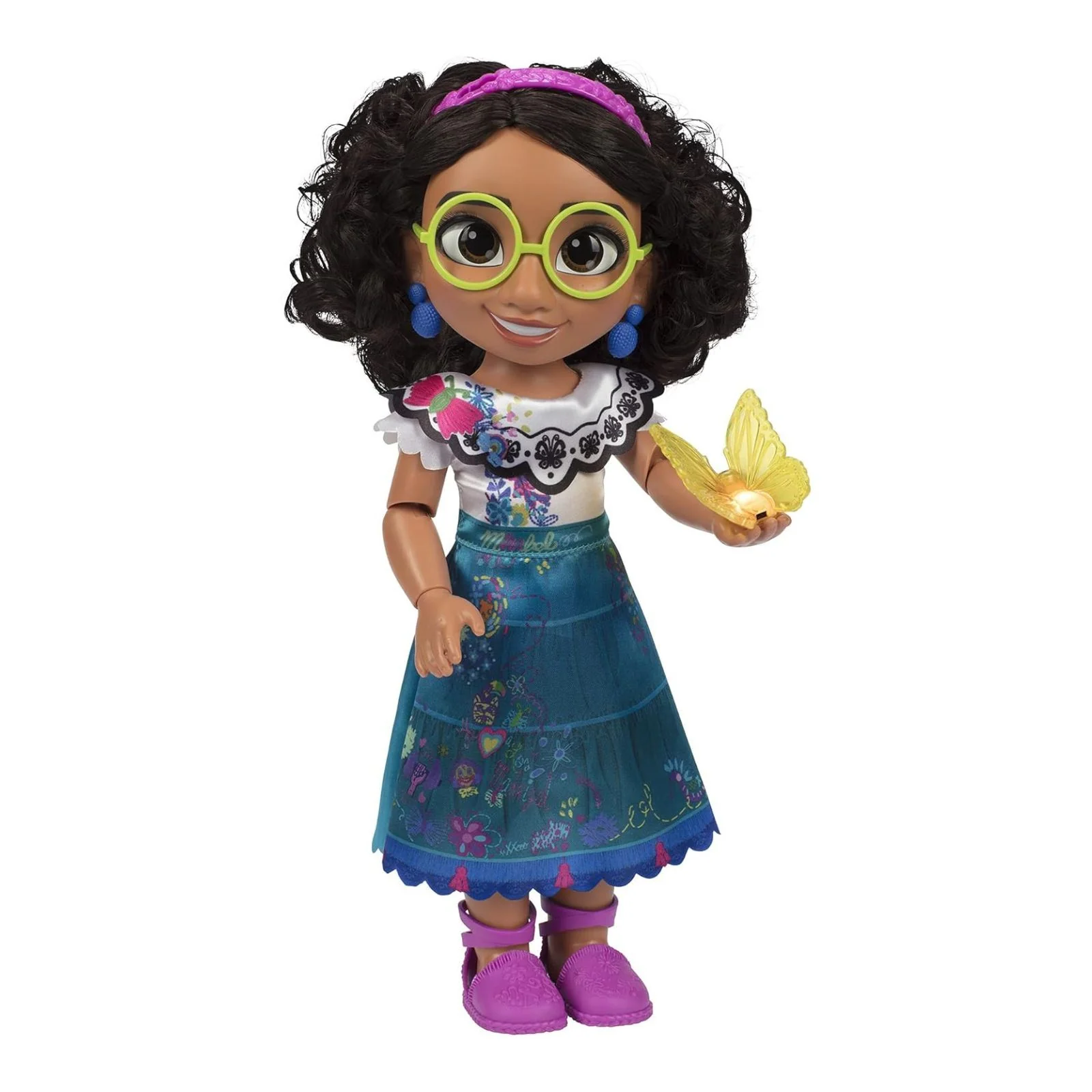 Disney Encanto Mirabel Doll Says 15 Phrases, Sings & Glows - Includes Doll, Butterfly & Bracelet - Image 2