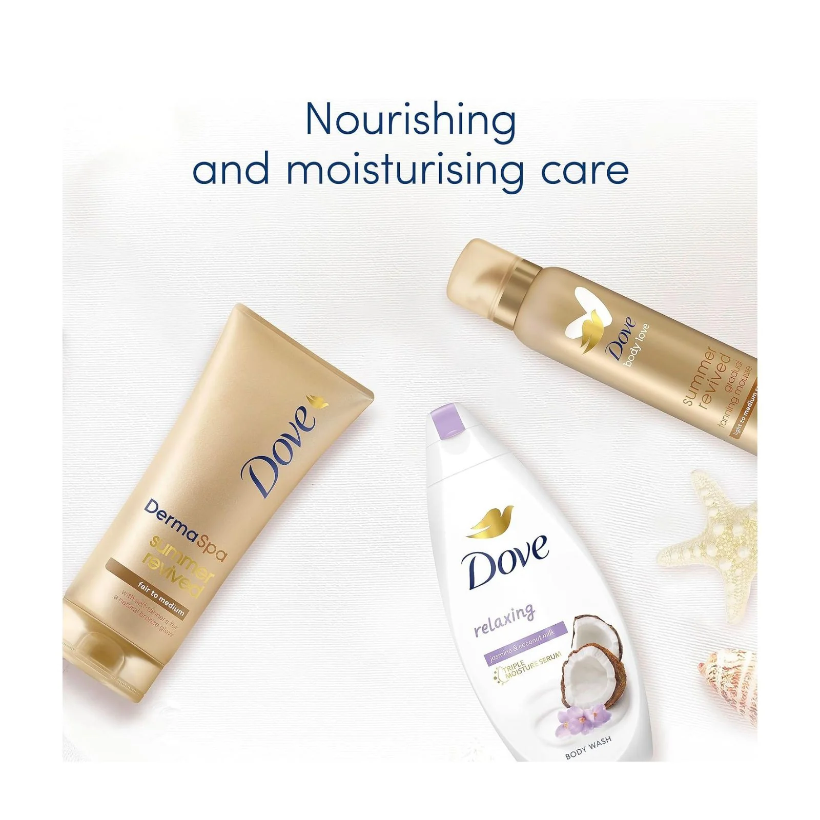 Dove Time to Glow Gradual Self Tan Gift Collection Set 4 piece - Image 2