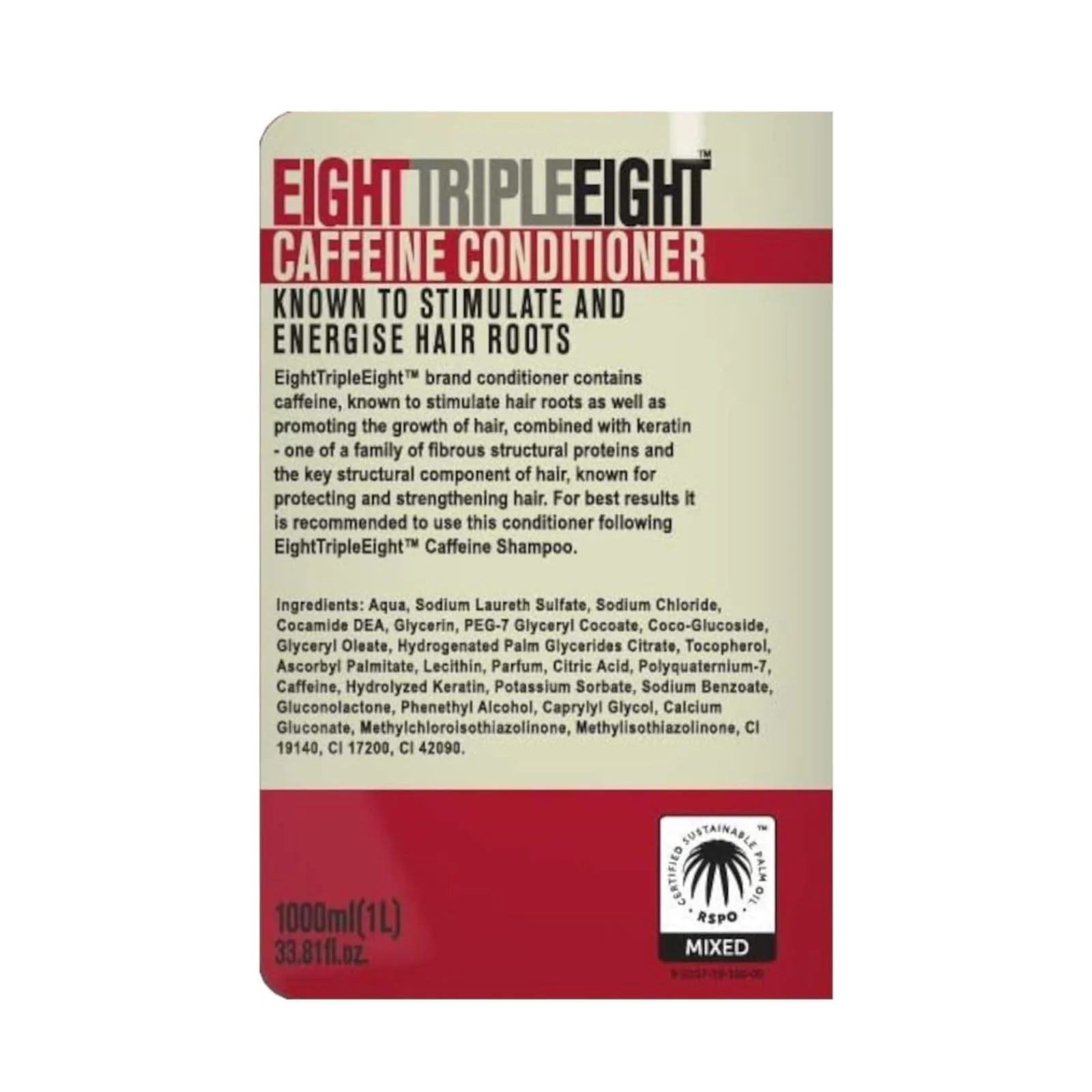 Eight Triple Eight Caffeine Conditioner 1L - Image 2