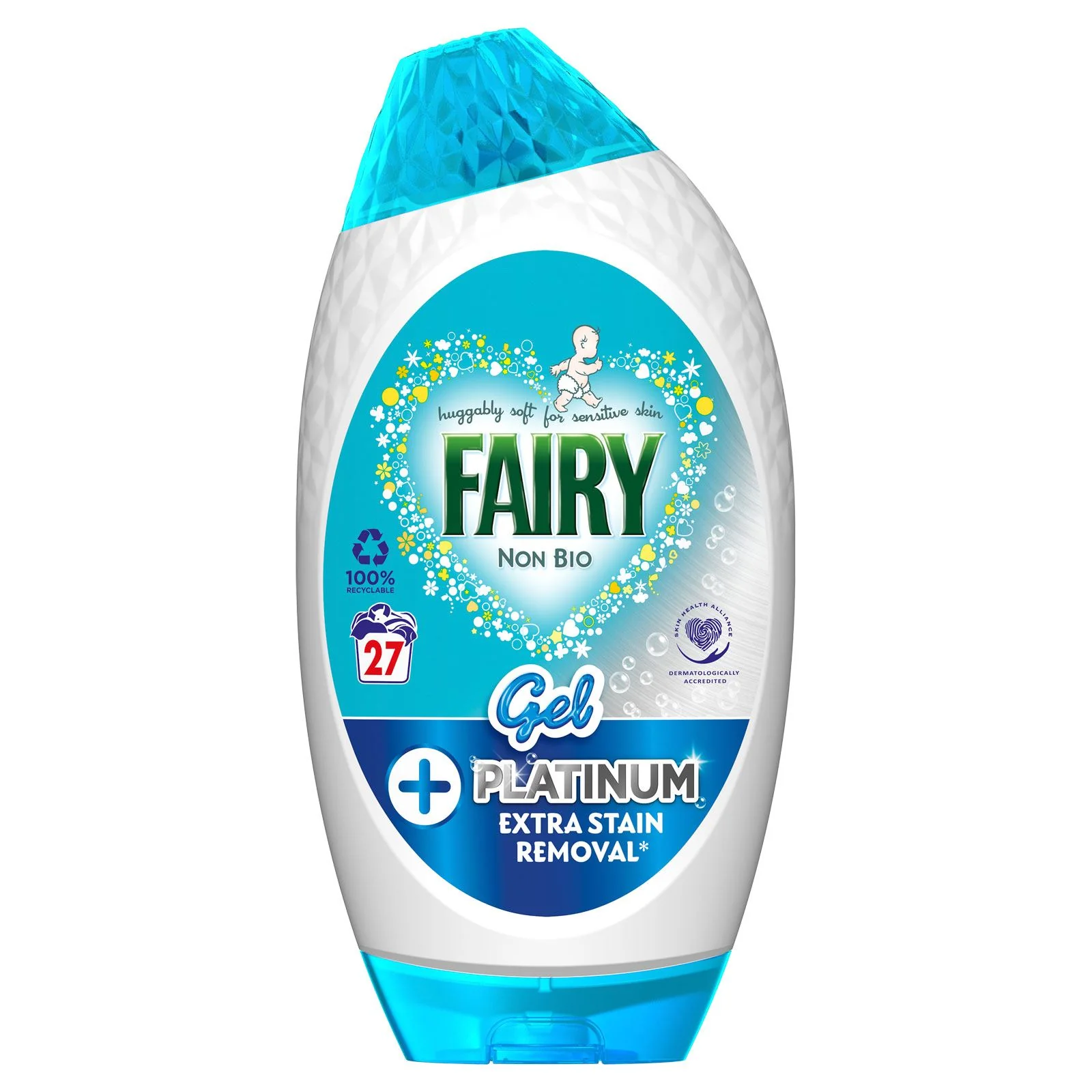 Fairy Platinum Non Bio Gel 27Washes 945ml