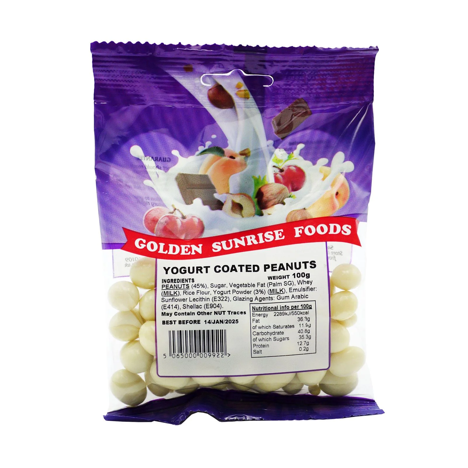 Golden Sunrise Yoghurt  Coated Peanuts 100g  (Box of 24)