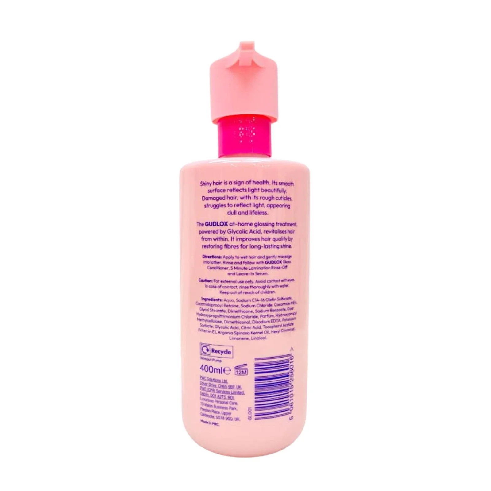 Gudlox Gloss Glycolic Acid Shampoo 400ml - Image 2