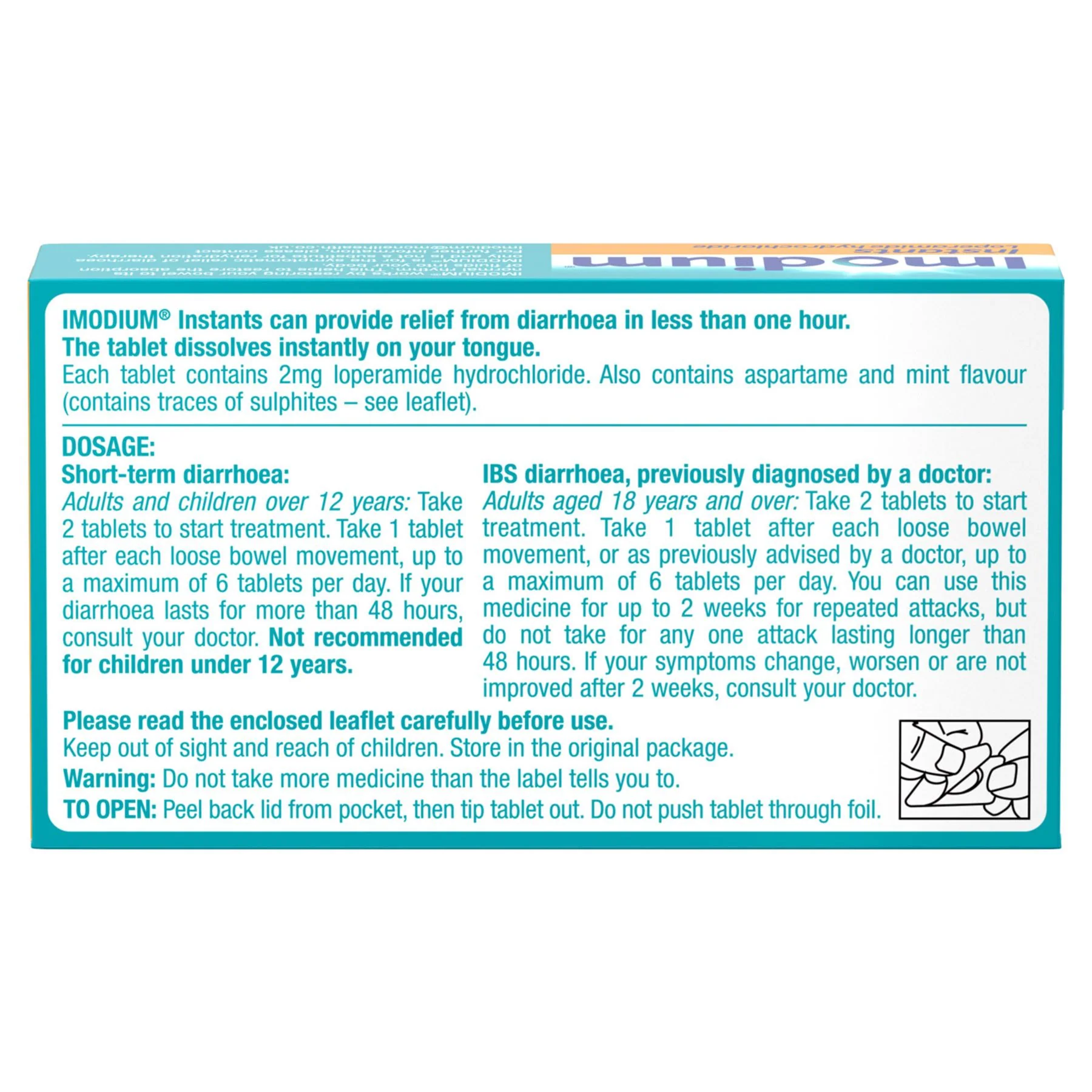 Imodium Instant Tablets 2mg 6's - Image 2