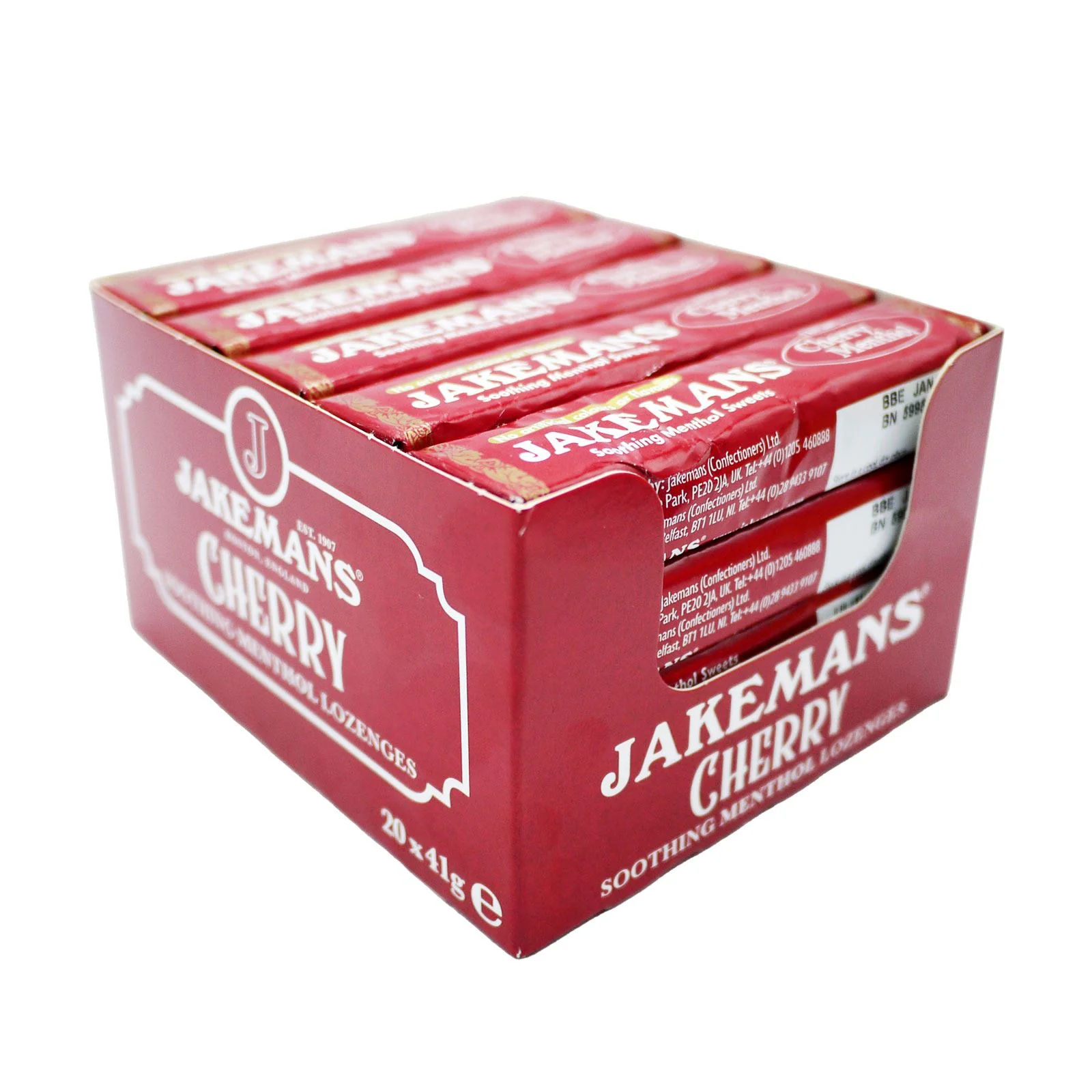 Jakemans Cherry Soothing Menthol Stick  41g (box of 20)