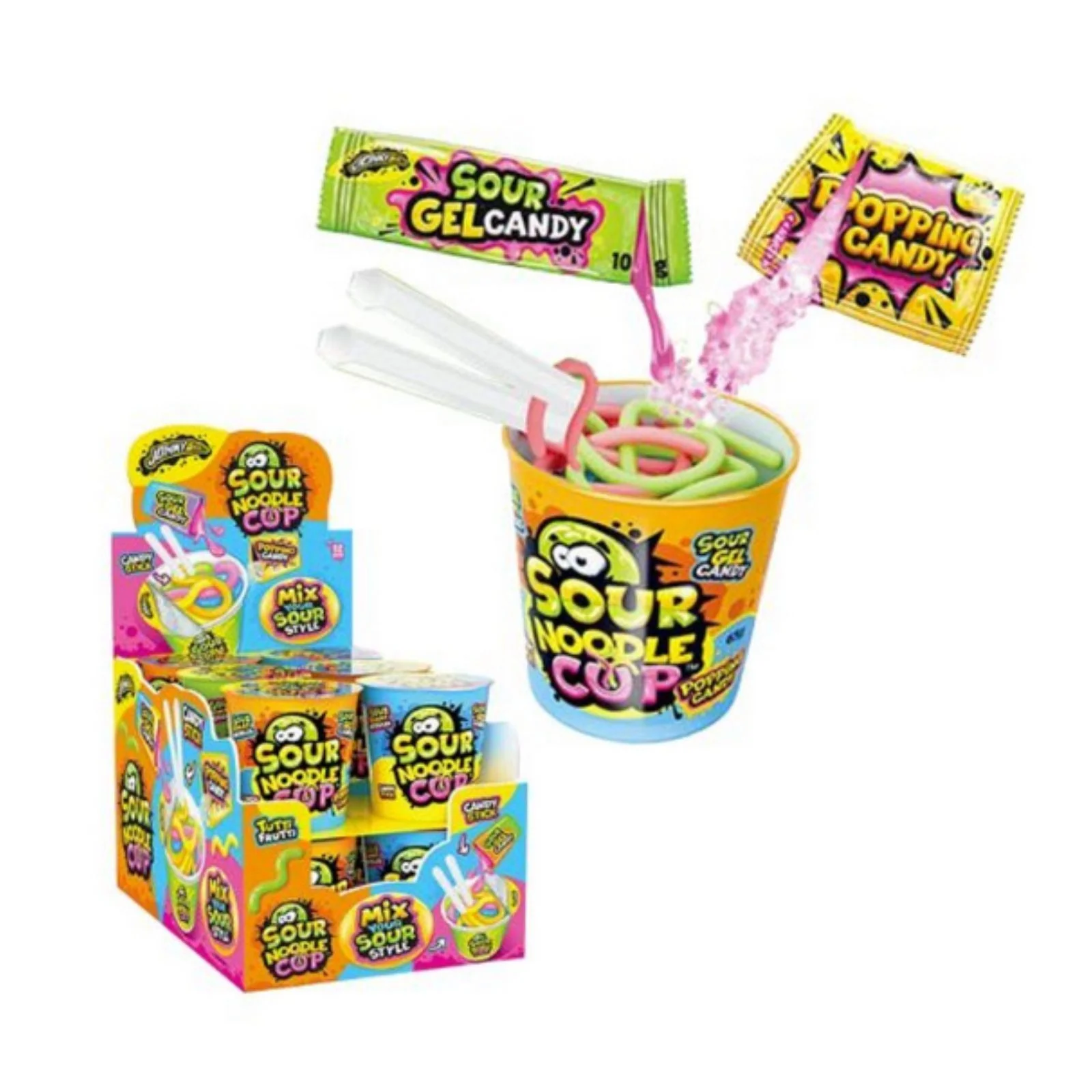 Johny Bee Sour Noodle Cup 65g (Box of 12) - Image 2