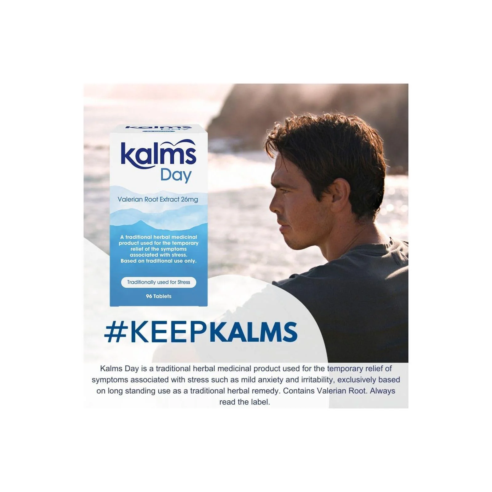 Kalms Day - Traditional Herbal Medicinal Temporary Relief of Symptoms associated with Stress, 96 Tablets - Image 3