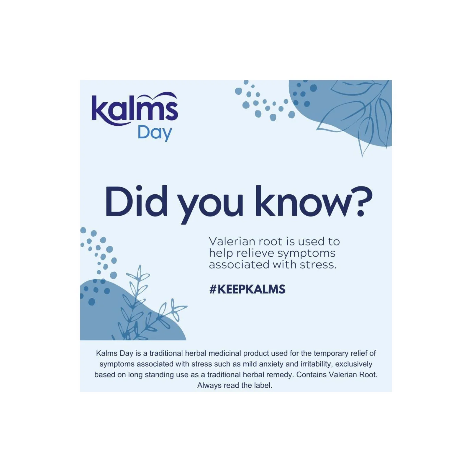 Kalms Day - Traditional Herbal Medicinal Temporary Relief of Symptoms associated with Stress, 96 Tablets - Image 5
