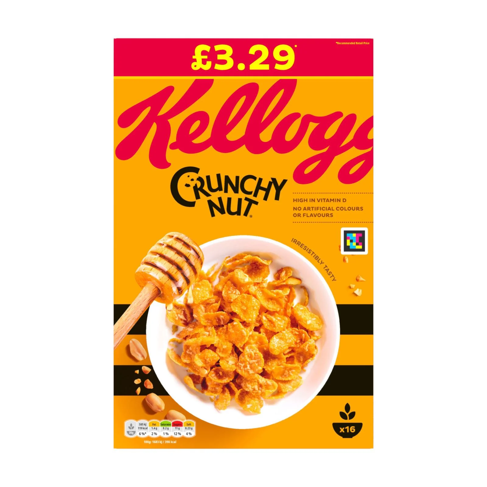 Kelloggs Crunchy Nut Cornflakes Pmp £3.29 500g (Box of 8)