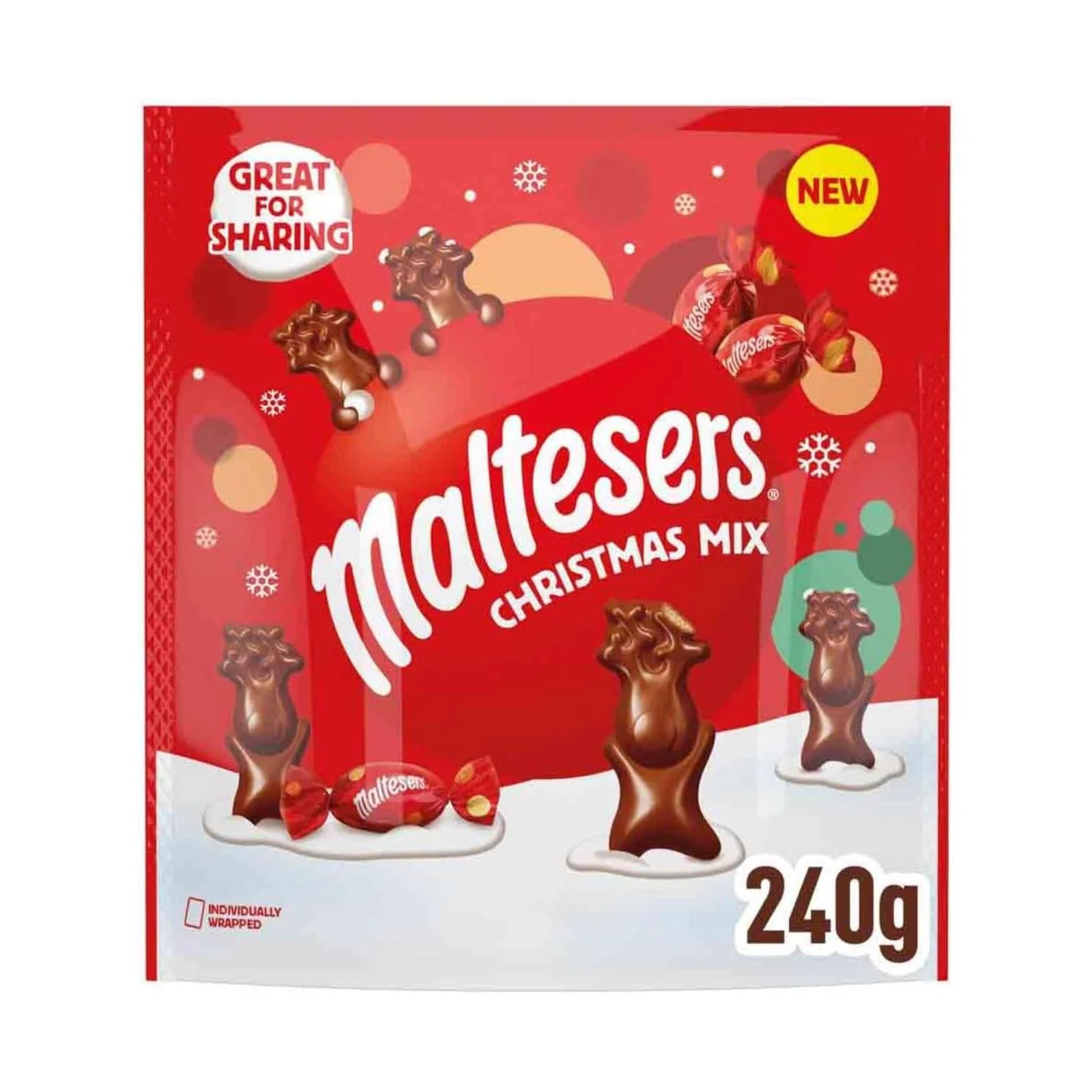 Maltesers Christmas Mix, Mint Chocolate & Milk Chocolate Selection Pouch 240g (Box of 6) - Image 5