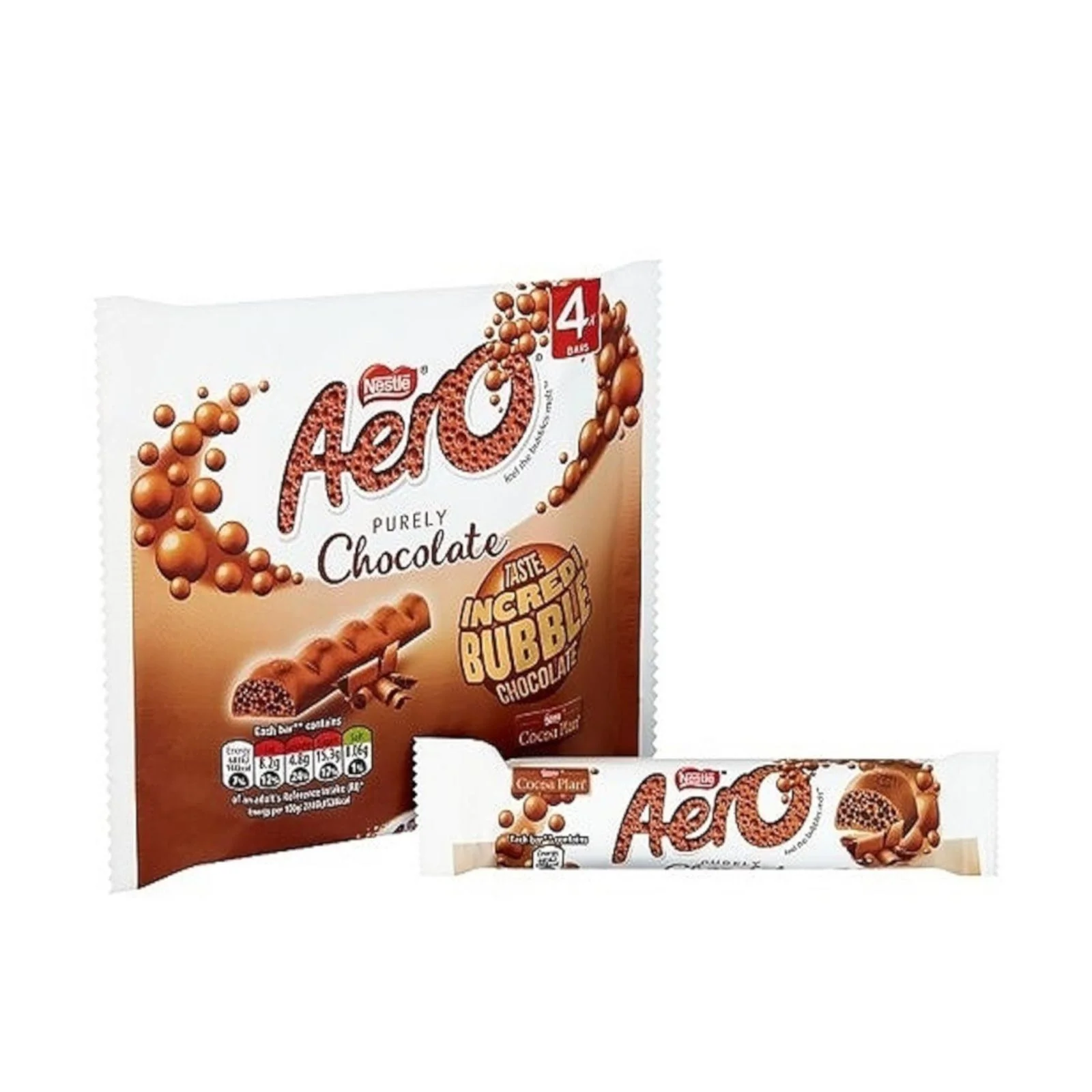 Nestle Aero Bubble Bar Milk Chocolate 4 Packs 108g