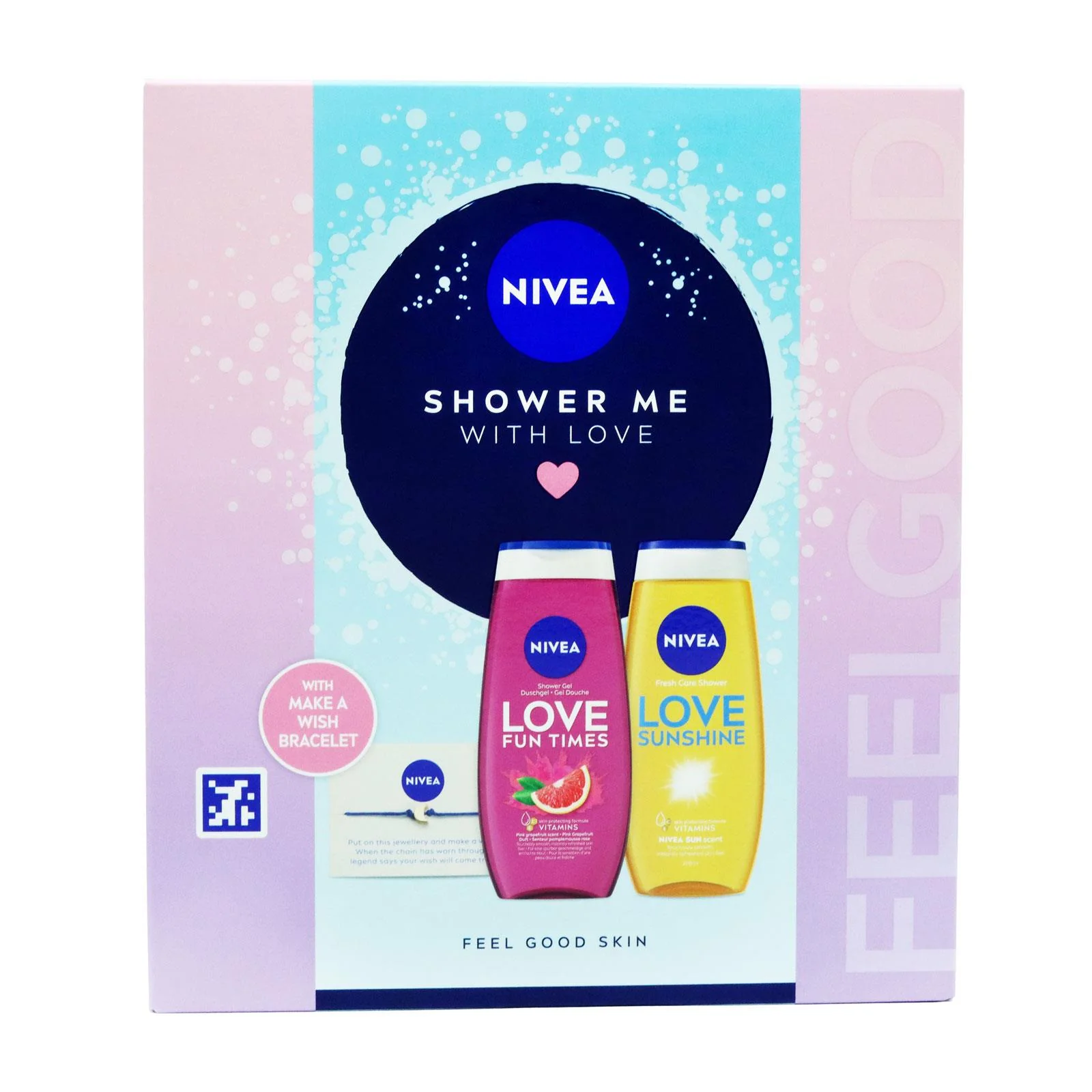 NIVEA GIFT SET SHOWER WITH LOVE WITH BRACELET