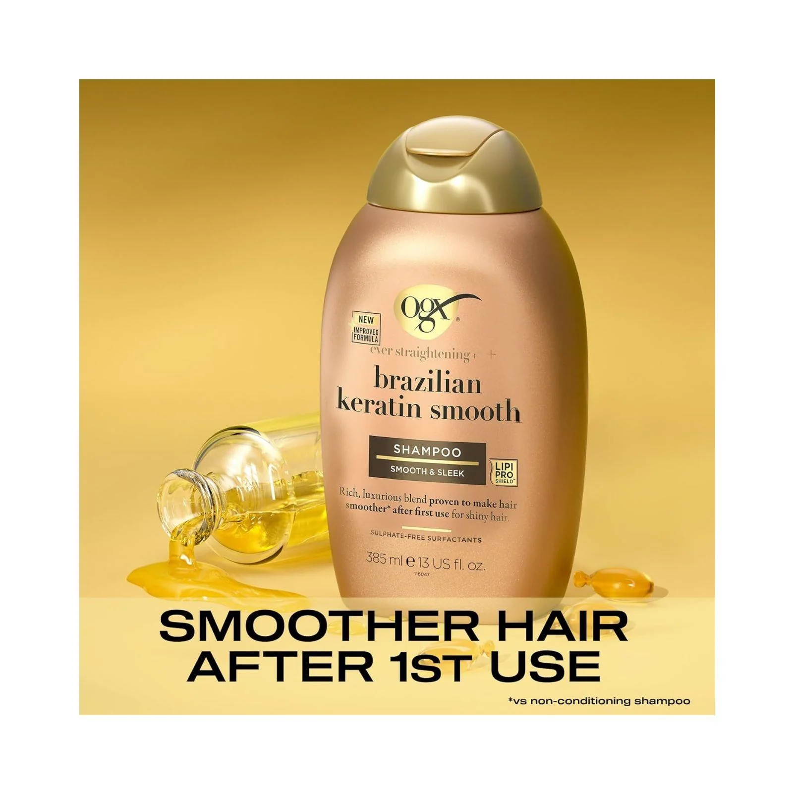 OGX Brazilian Keratin Shampoo 385ml - Image 2