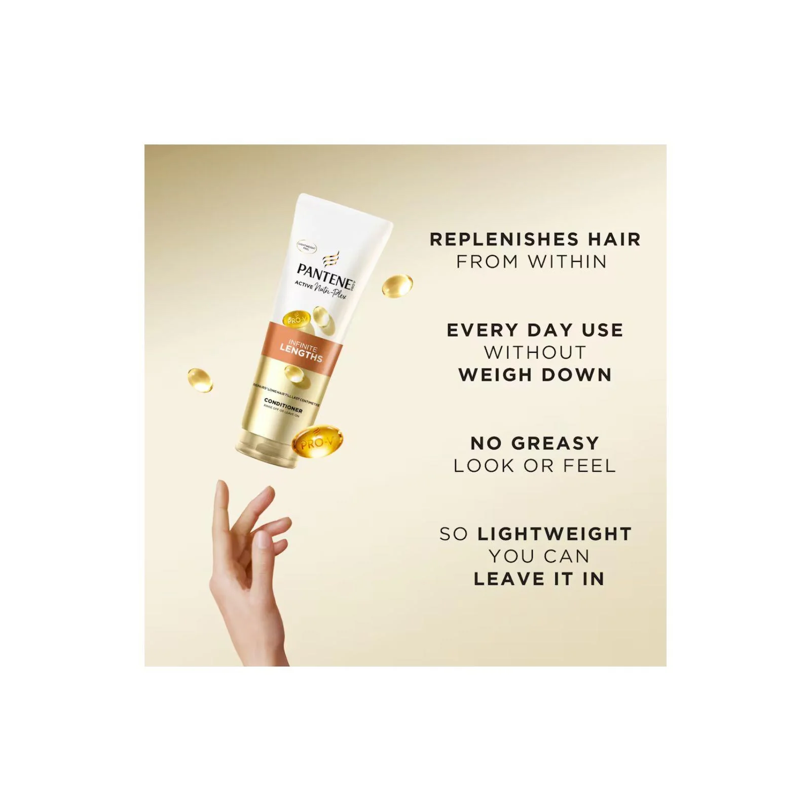 Pantene Active Nutri-Plex Infinite Lengths Conditioner 230ml - Image 3