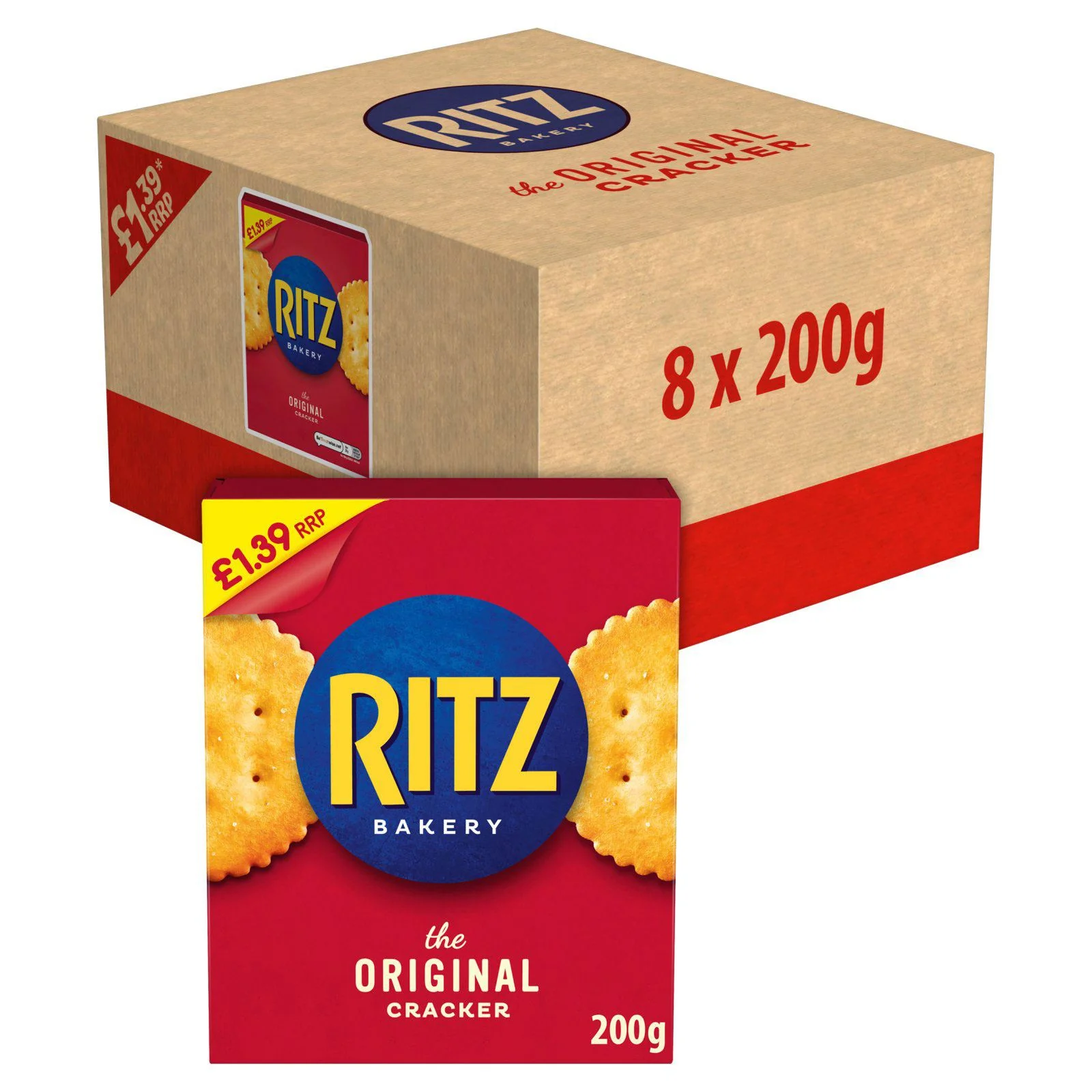 Ritz The Original Snack Cracker Pm £1.39 200g (Box of 8)