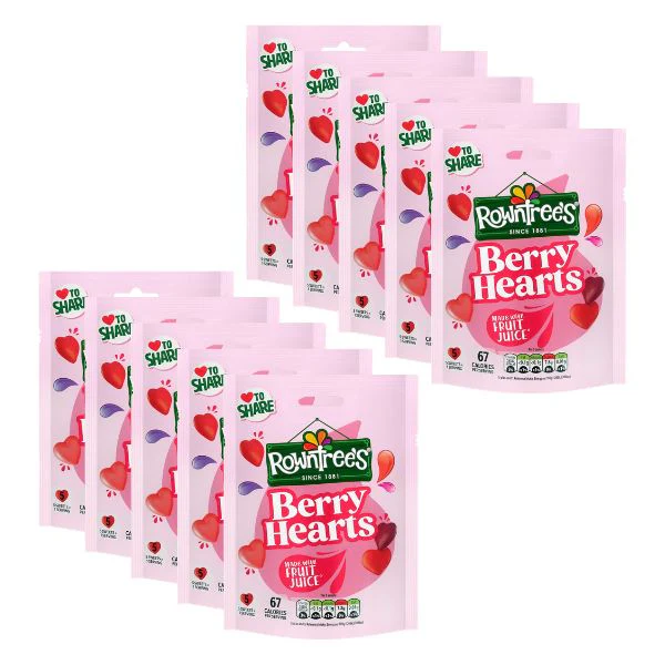 Rowntree’s Berry Hearts, Sweets Sharing Bag (10 x 115g)