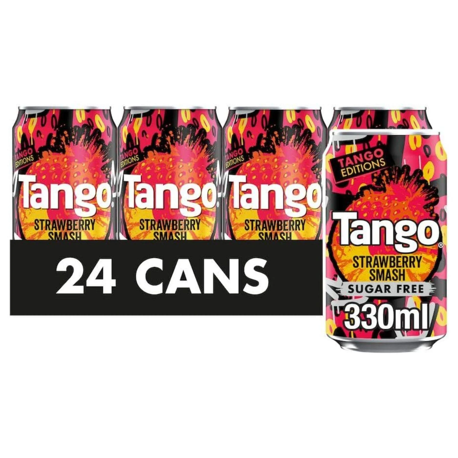 Tango Sugar Free Strawberry Smash 330ml, (Box of 24)