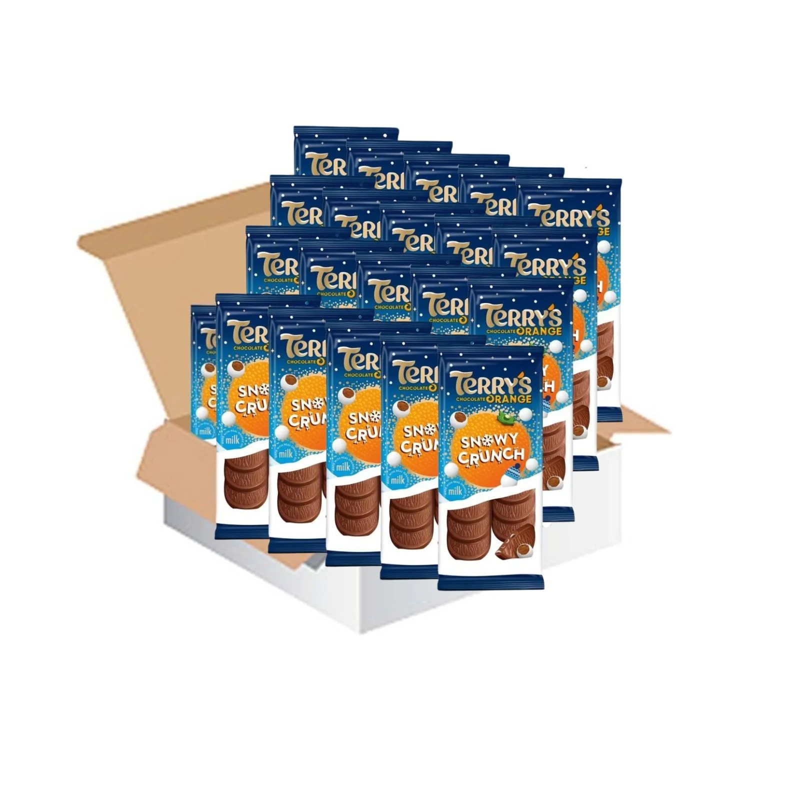 Terrry's Milk Chocolate Orange Snowy Crunch Bar 90g (Box of 20)