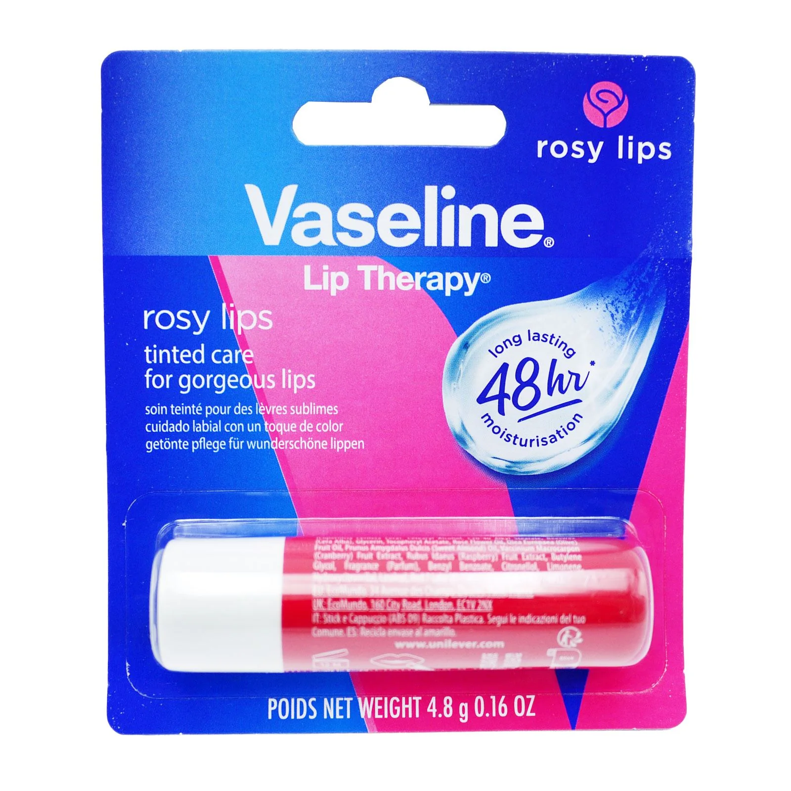 Vaseline Lip Therapy Lip Balm Stick Tinted Rosy Lips 4.8g